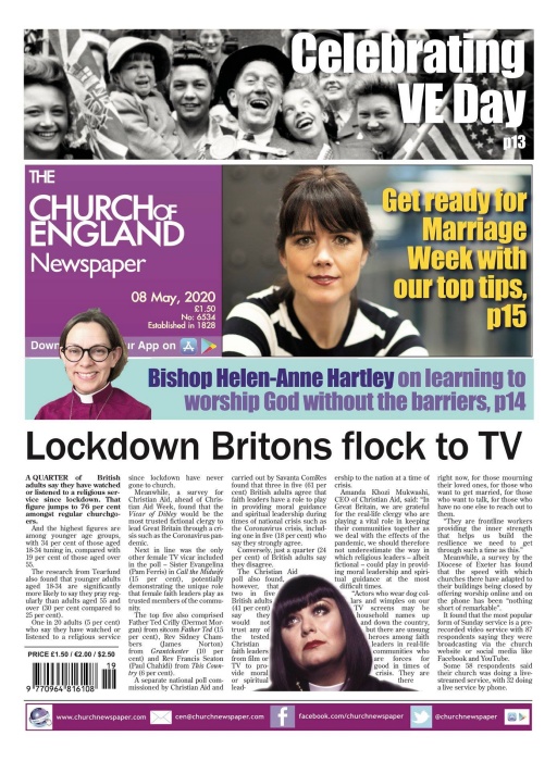 報紙樣張。（翻攝自FB@Church of England Newspaper）